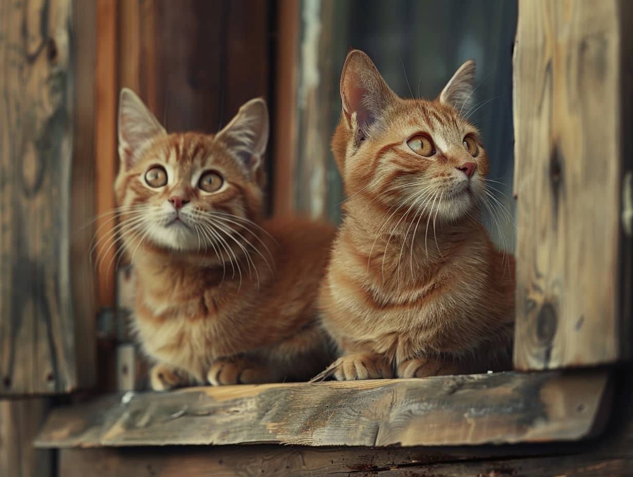 Chat mignon se prélassant sous le soleil d'été